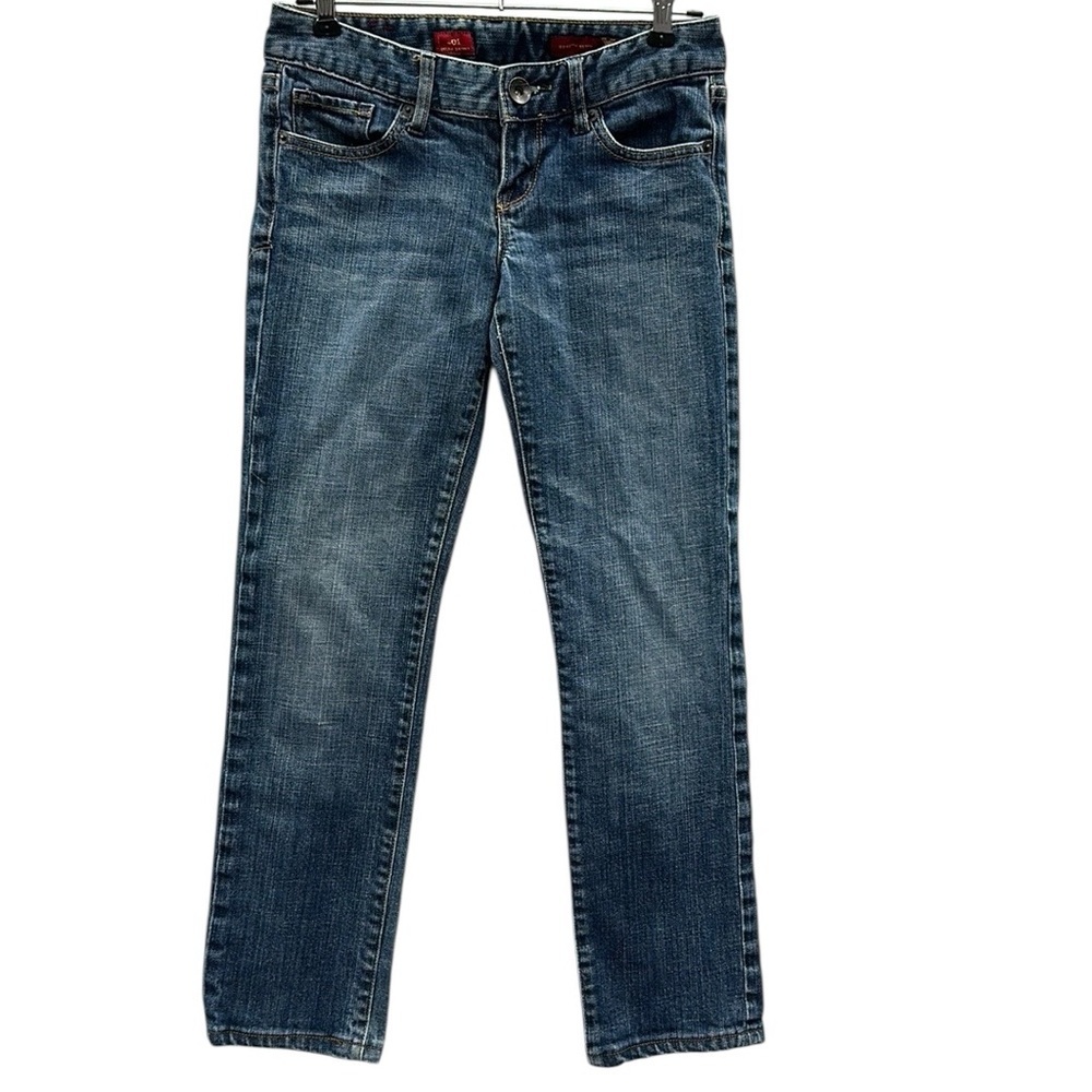 X2 Y2K Zelda Low Rise Straight Skinny Stretch Denim Blue Jeans Womens 0 Regular